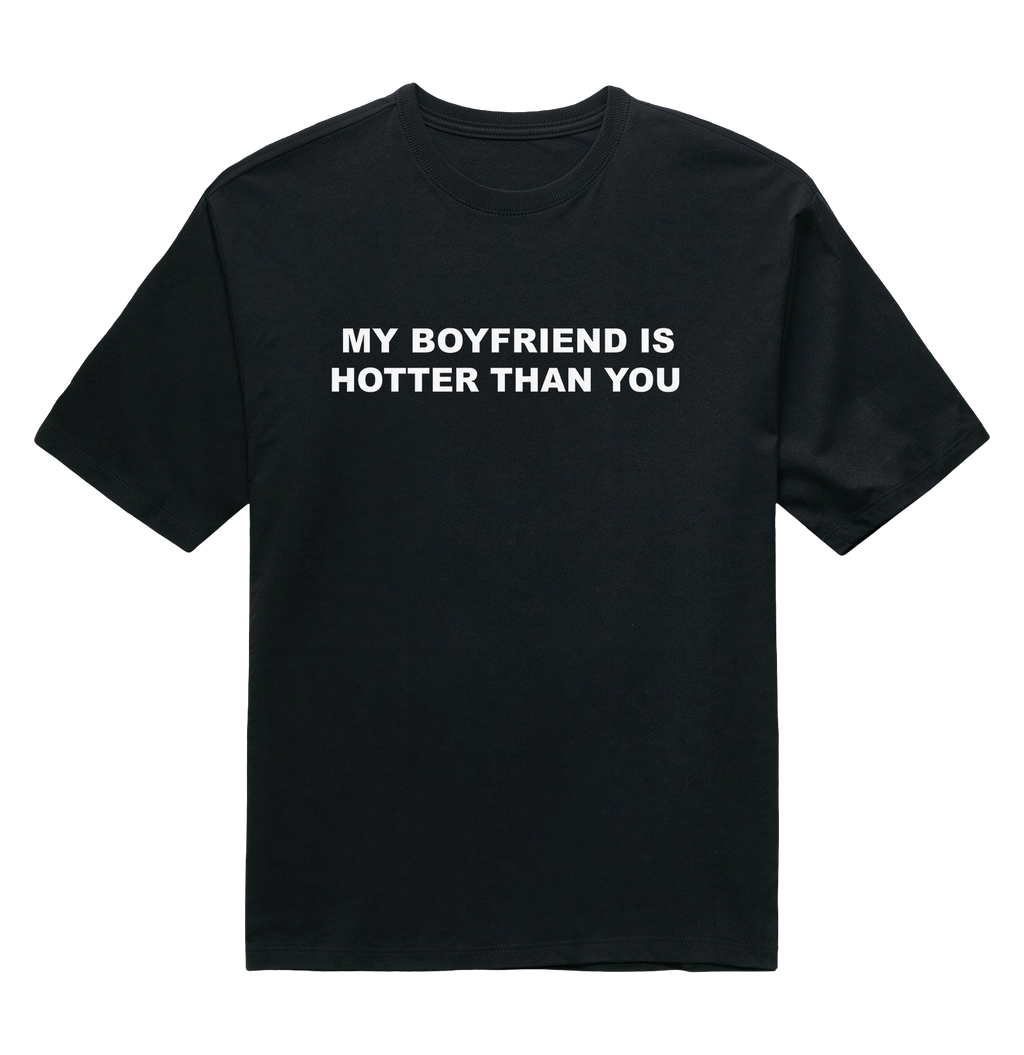 Hotter Than You - Boyfriend - Preta - Oversized